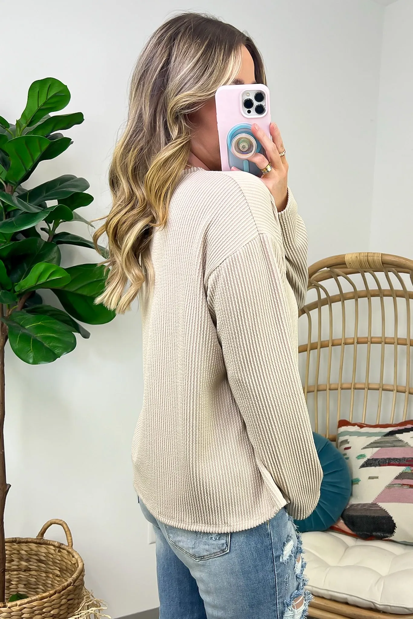 Moa Ribbed Knit Relaxed Top - FINAL SALE
