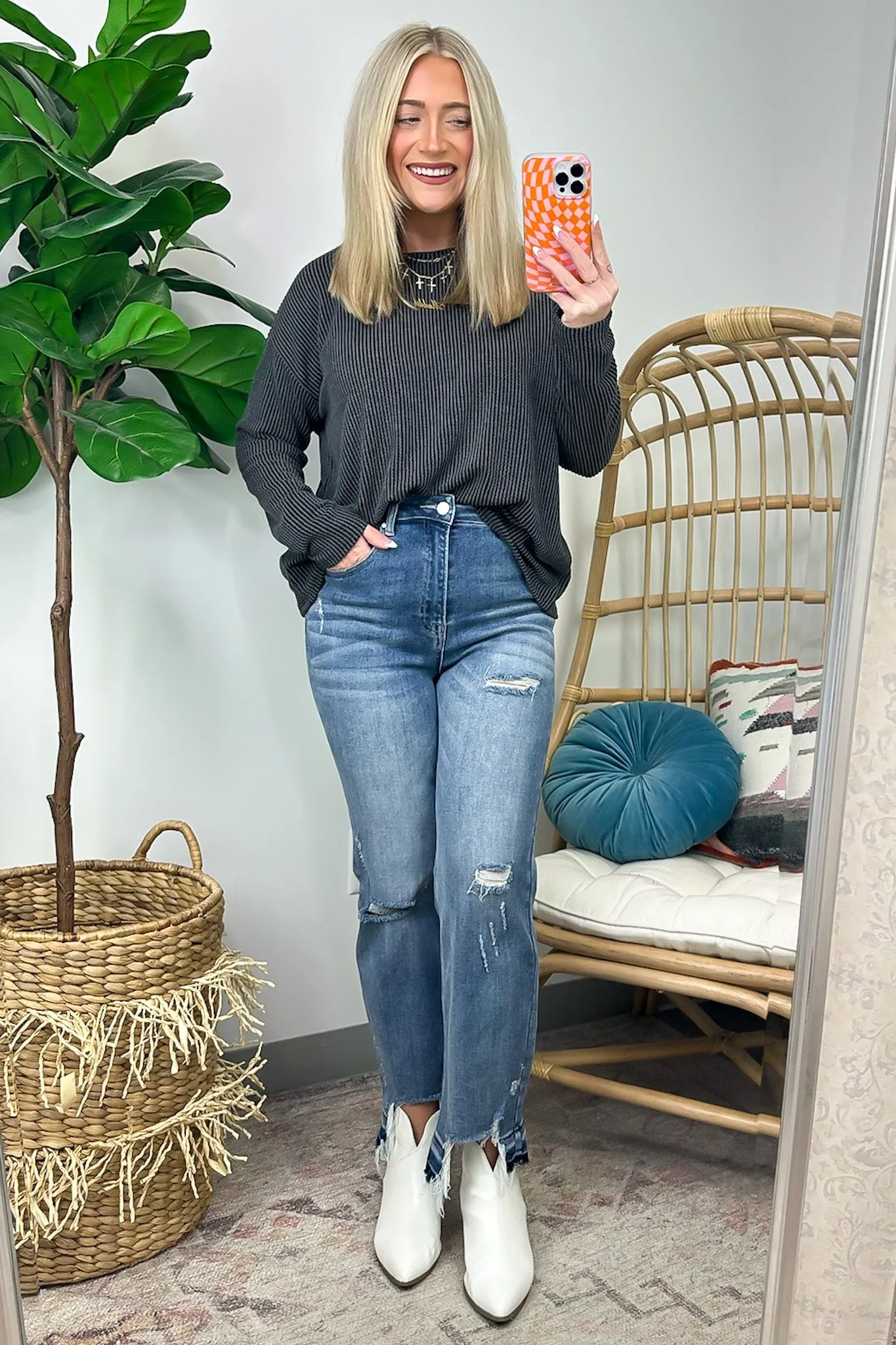 Moa Ribbed Knit Relaxed Top - FINAL SALE