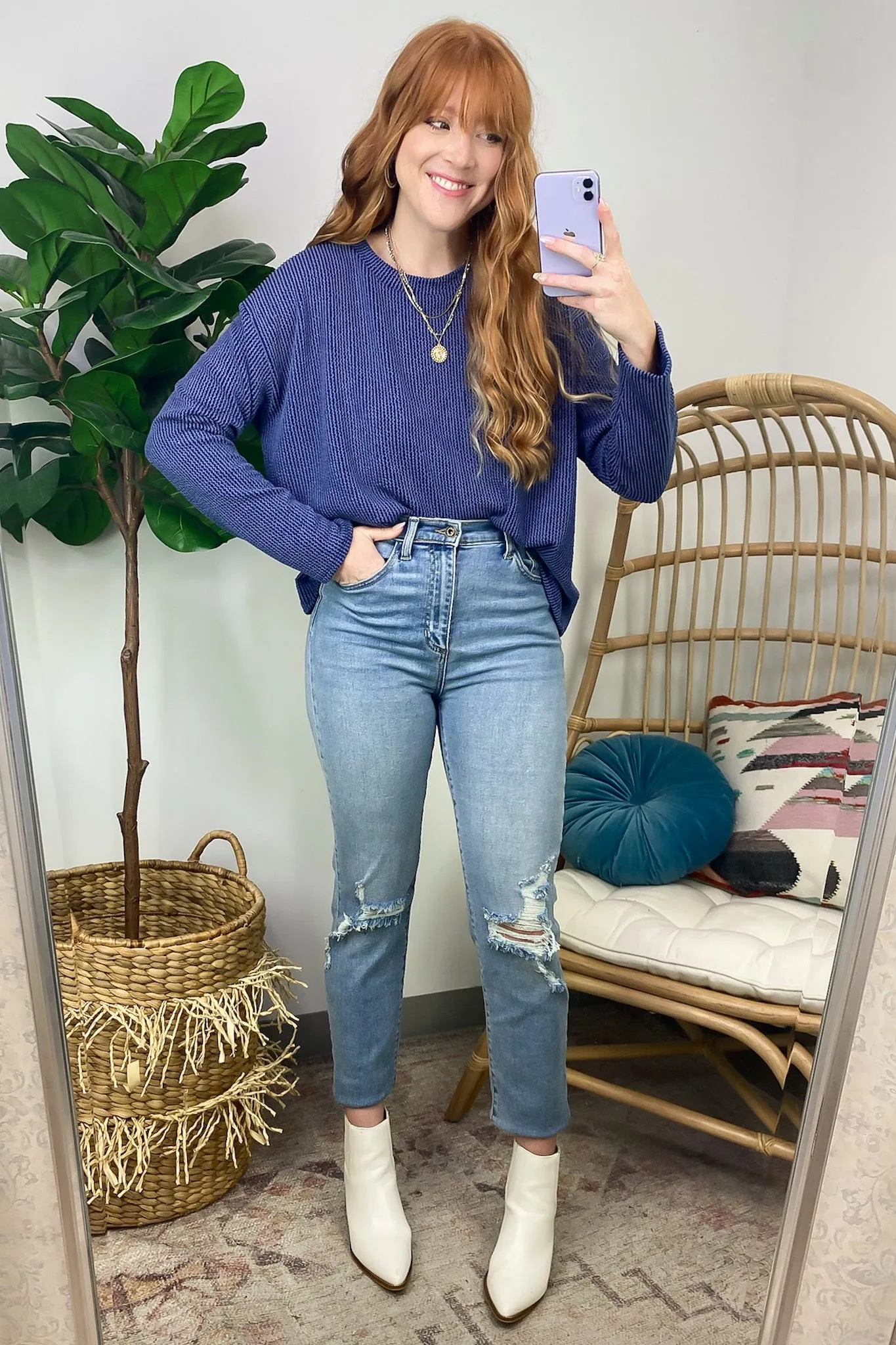 Moa Ribbed Knit Relaxed Top - FINAL SALE
