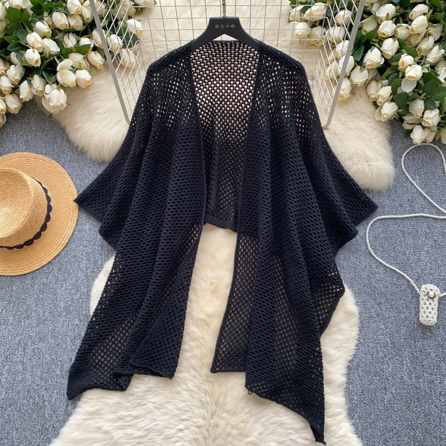 Niche Design Knotted Hollowed Knitwear