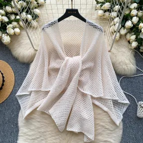 Niche Design Knotted Hollowed Knitwear