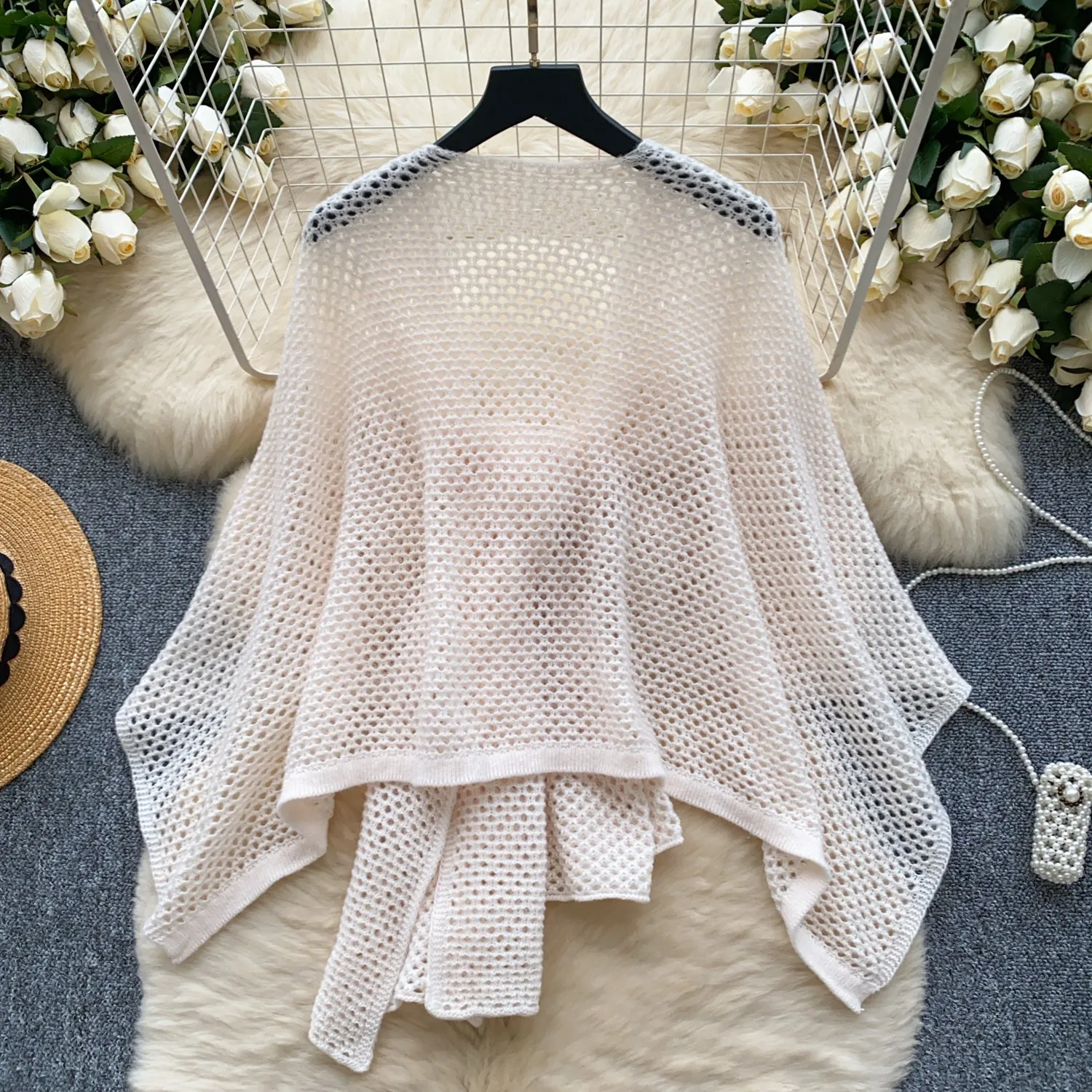 Niche Design Knotted Hollowed Knitwear