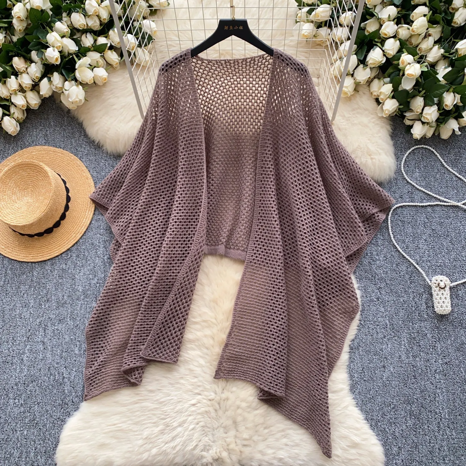 Niche Design Knotted Hollowed Knitwear