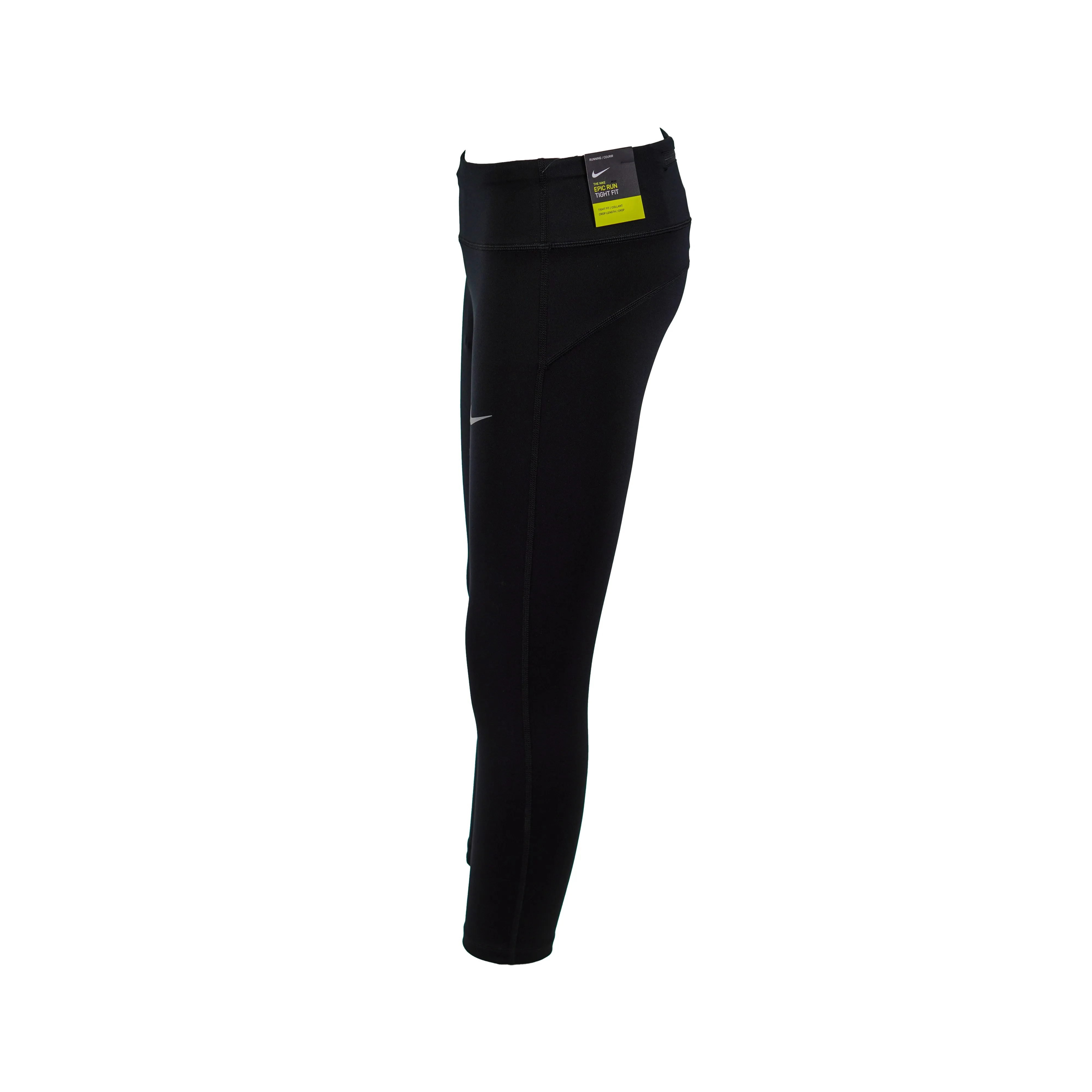 Nike Women's Epic Run Tight Fit Running Capri Tights Black Size Small