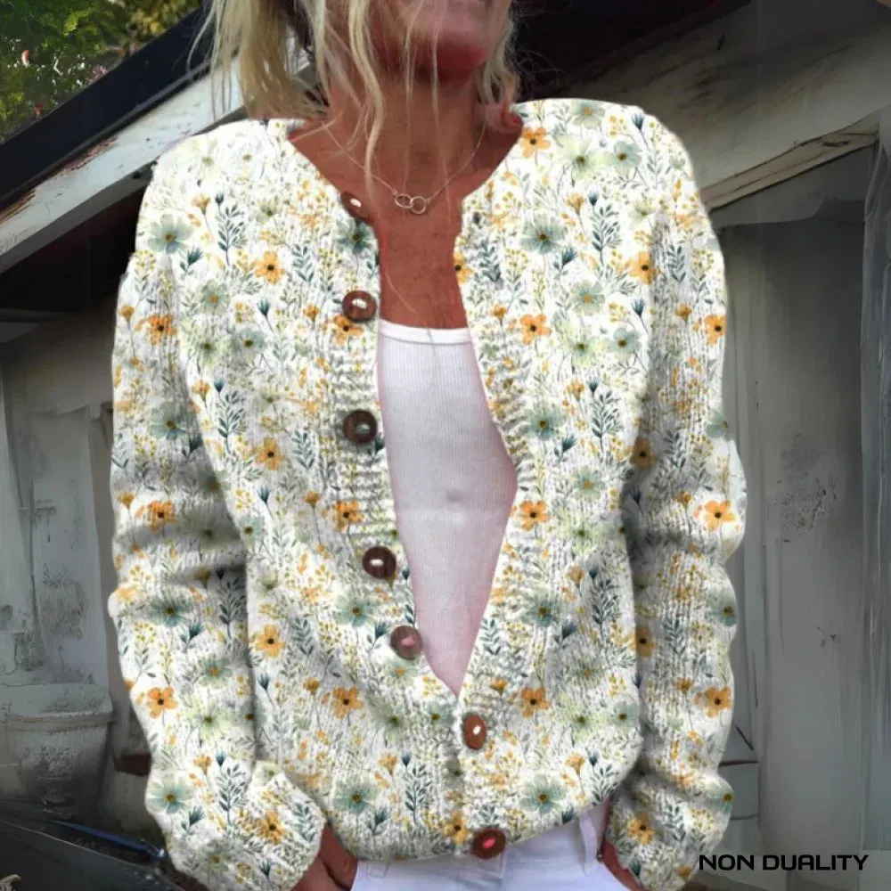 Non Duality | Floral Button Cardigan