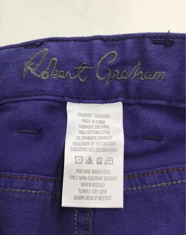 NWT Robert Graham Men's Purple Tailored Kipling Chino Pants - Size 40