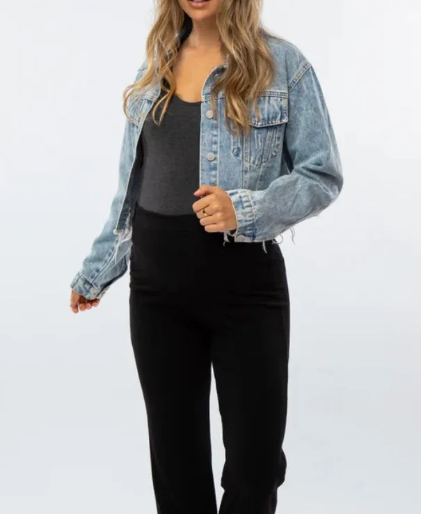 Off The Edge Distressed Denim Jacket