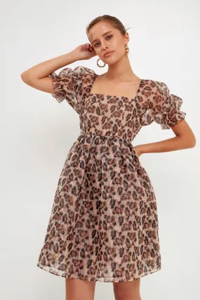 Organza Leopard Dress