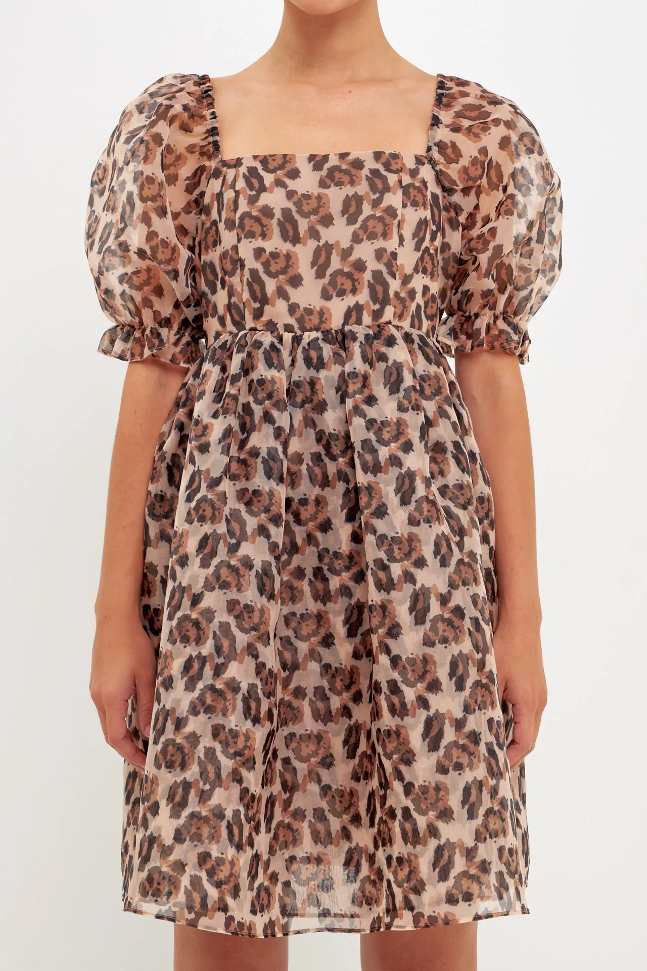 Organza Leopard Dress