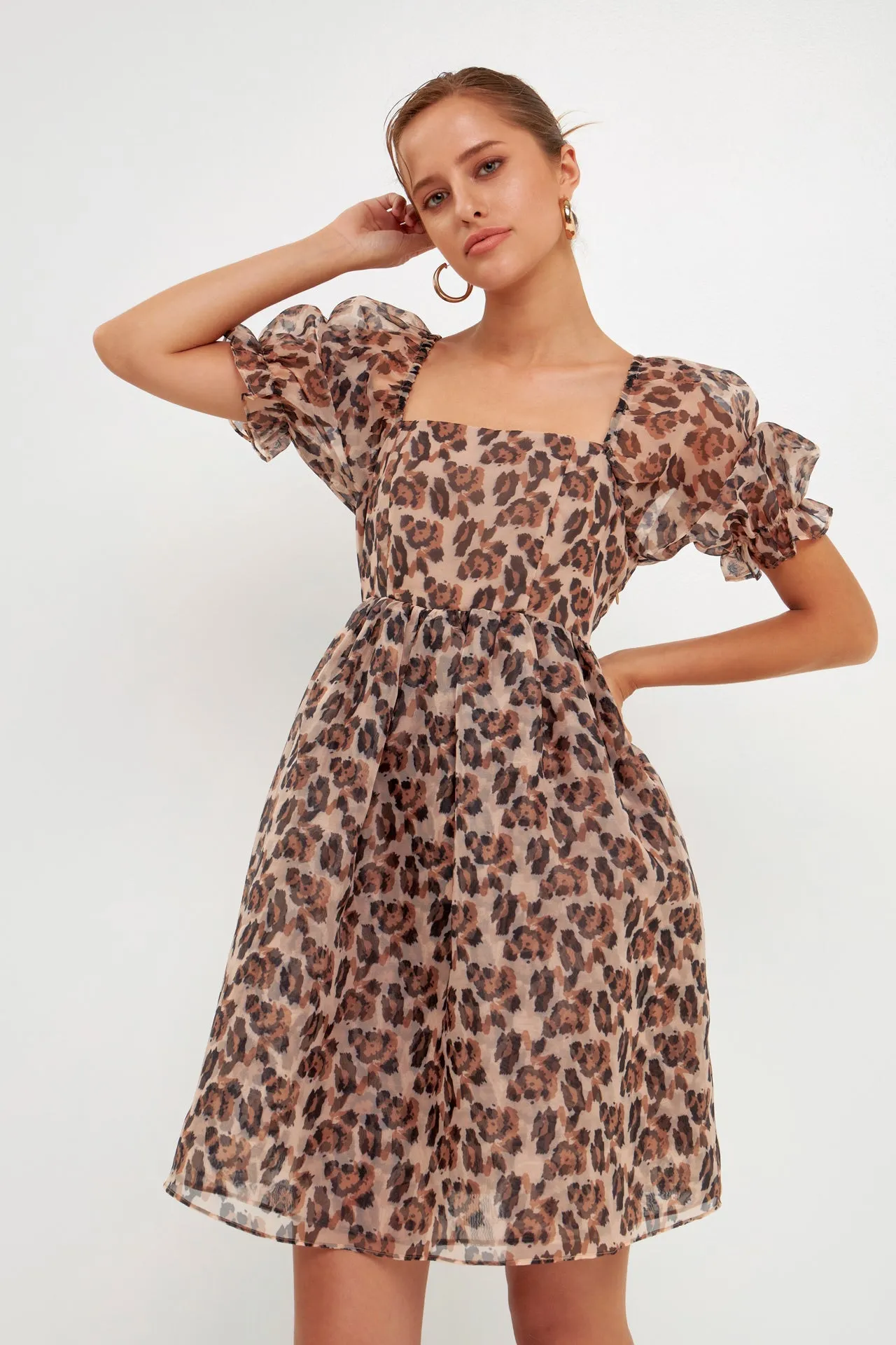 Organza Leopard Dress
