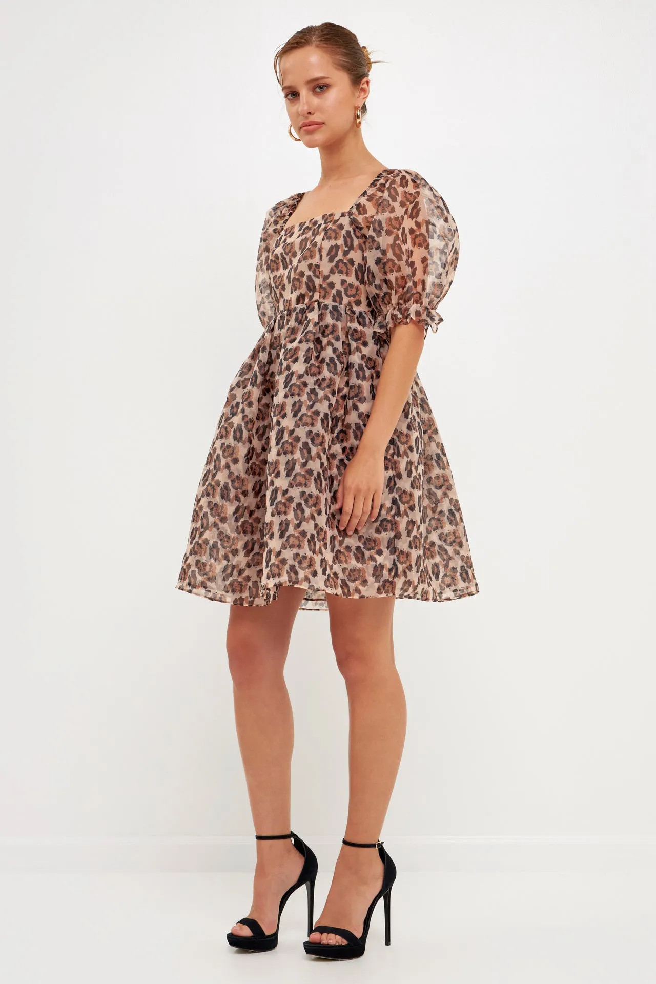 Organza Leopard Dress
