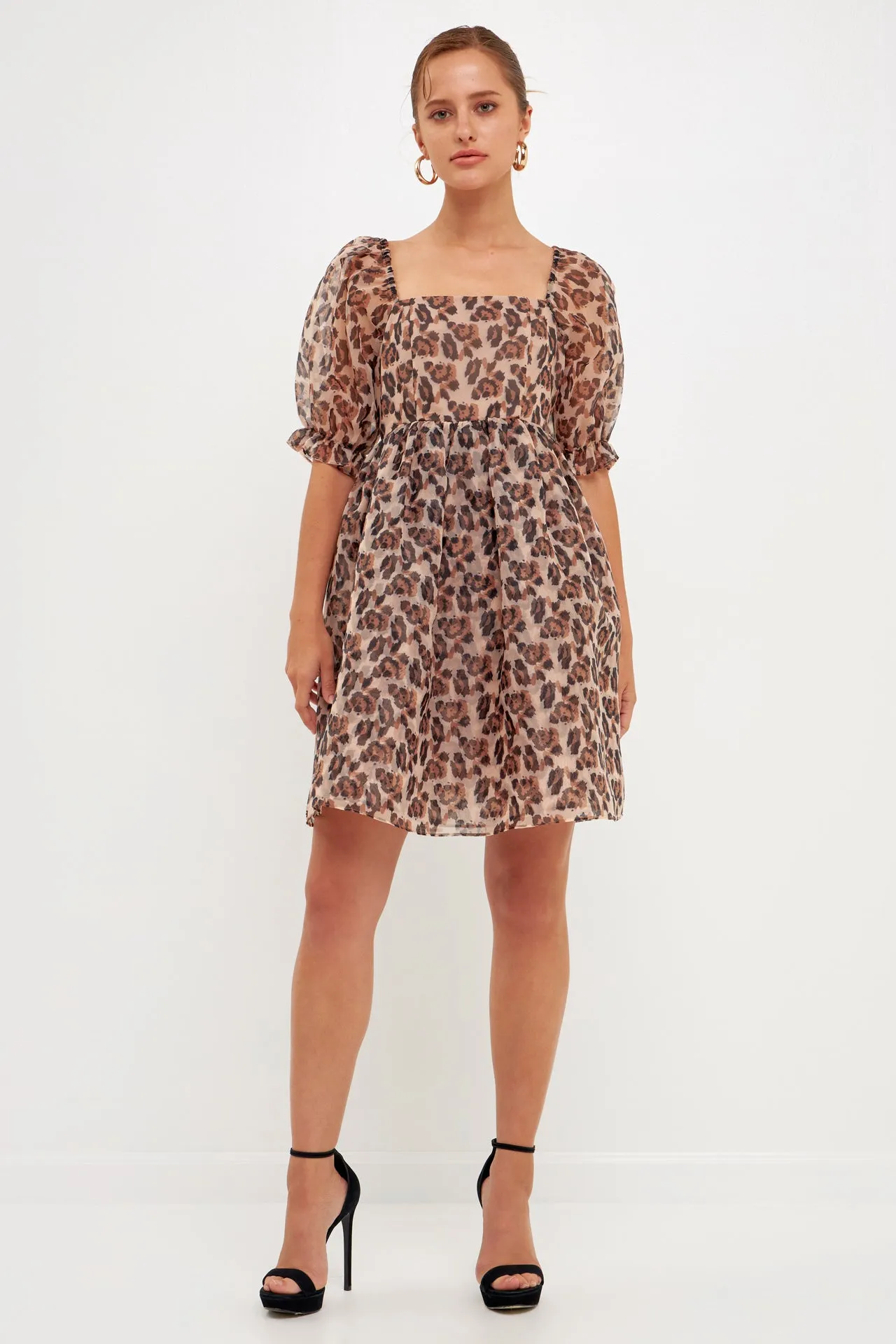 Organza Leopard Dress