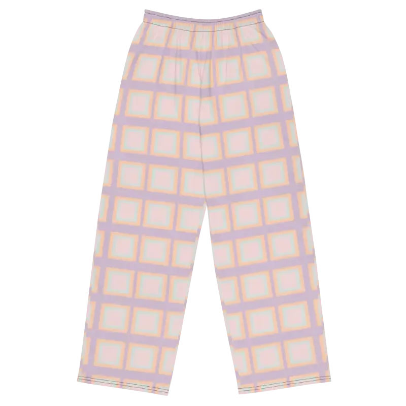Pink Squares Wide Leg Pants Style Upgrade