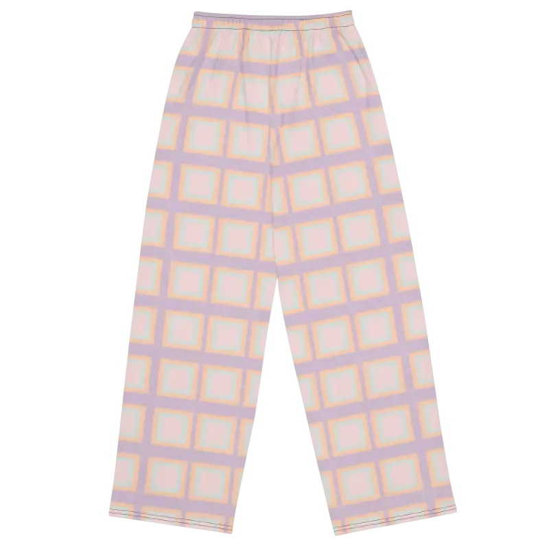 Pink Squares Wide Leg Pants Style Upgrade