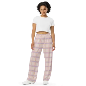 Pink Squares Wide Leg Pants Style Upgrade