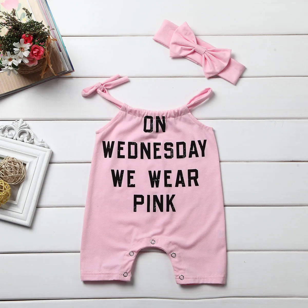 Pink Wednesday Romper Set