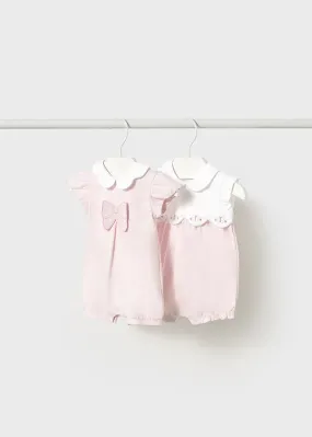 PRE-ORDER MID MARCH DELIVERY-SS25 Mayoral Baby Girls Bow Romper
