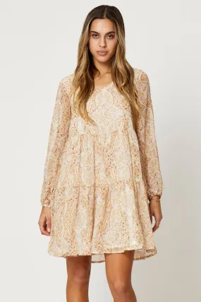 Print Tiered Skater Dress