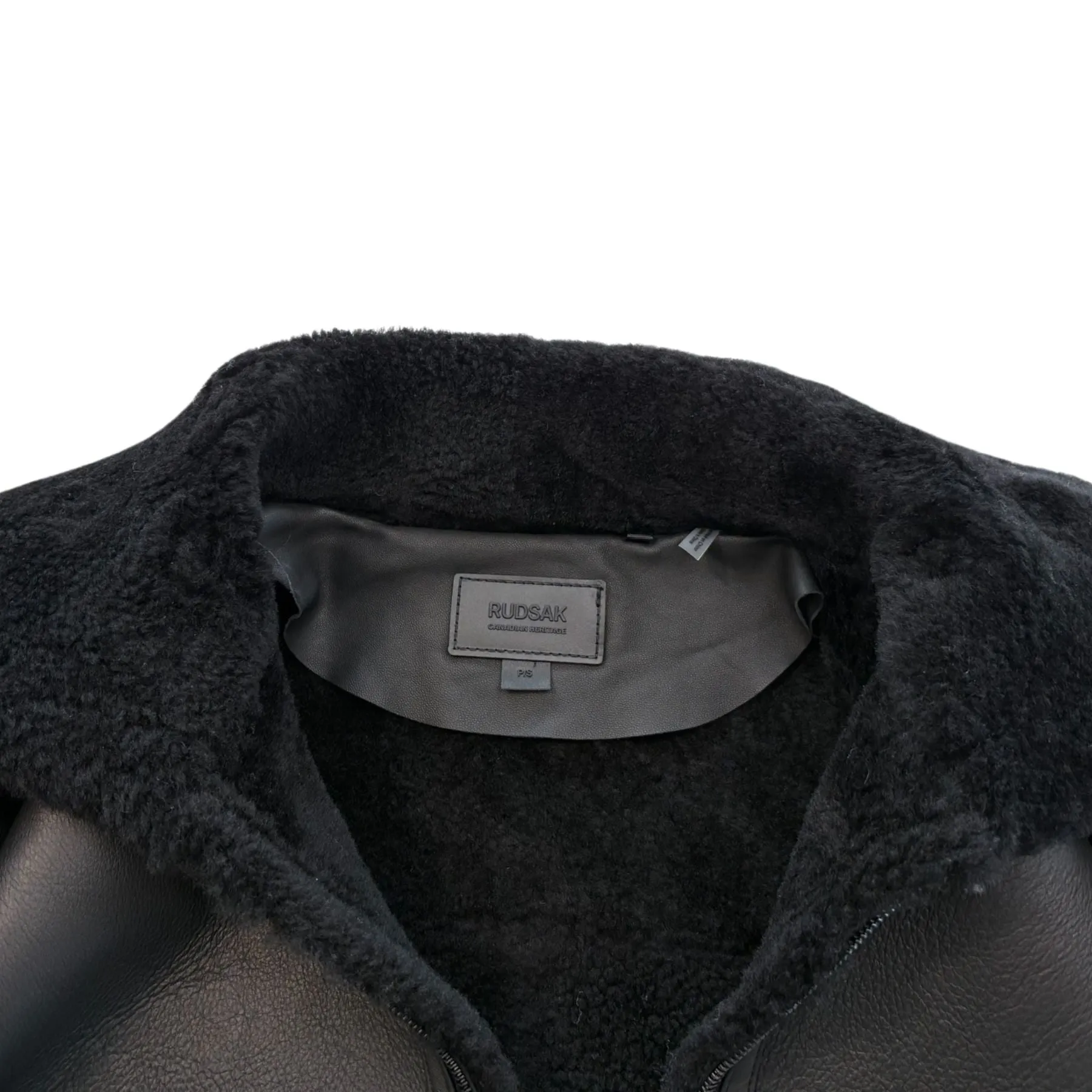 Rudsak 'Conor' Shearling Moto Jacket - Men's S