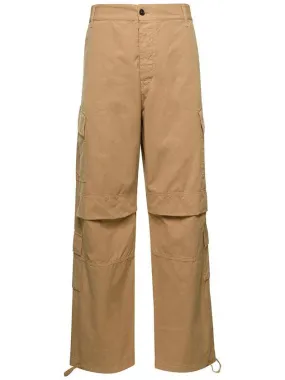 'Saint' Beige Cargo Pants With Pockets In Cotton Man