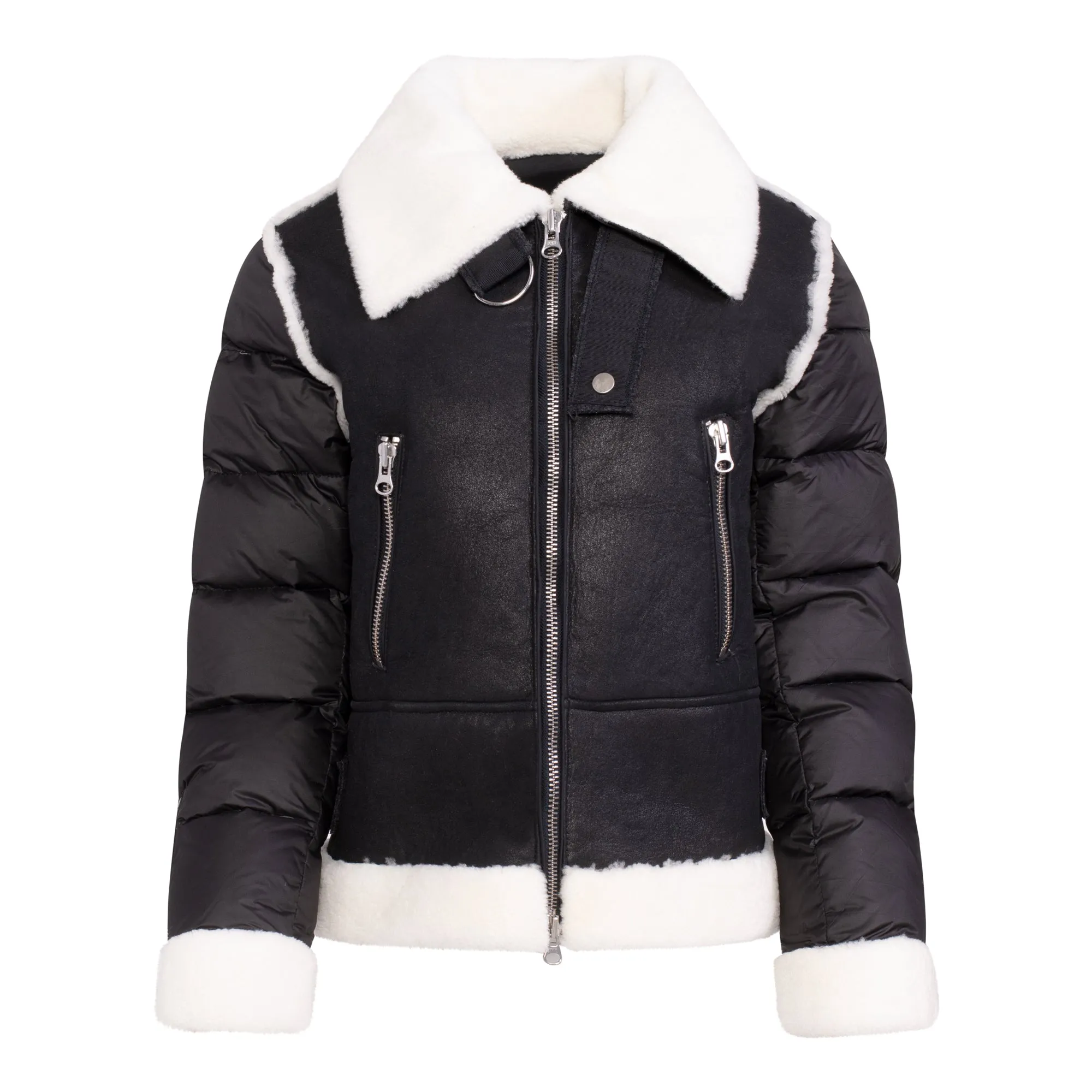 Samara Shearling Bomber Down Puffer Jacket