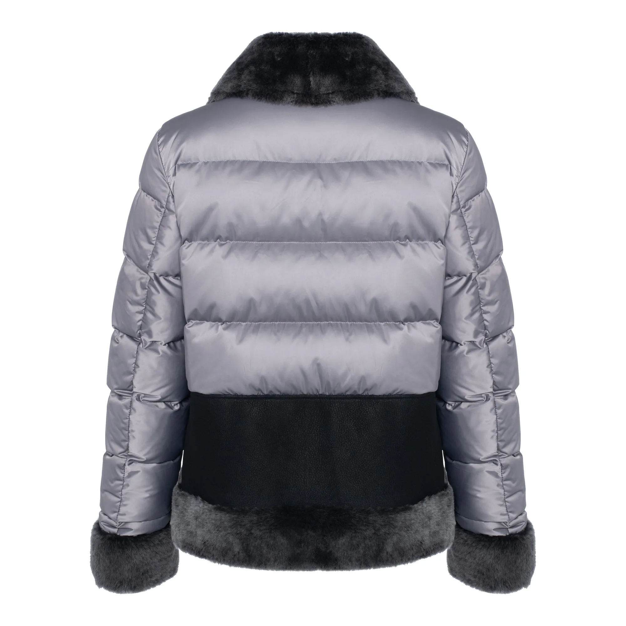 Samara Shearling Bomber Down Puffer Jacket