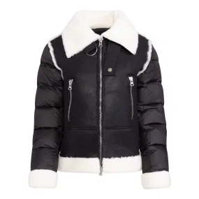Samara Shearling Bomber Down Puffer Jacket