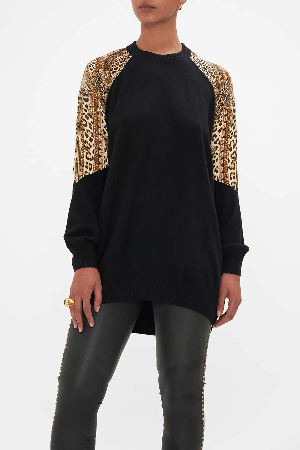 SILK SPLICED SHOULDER JUMPER STANDING OVATION