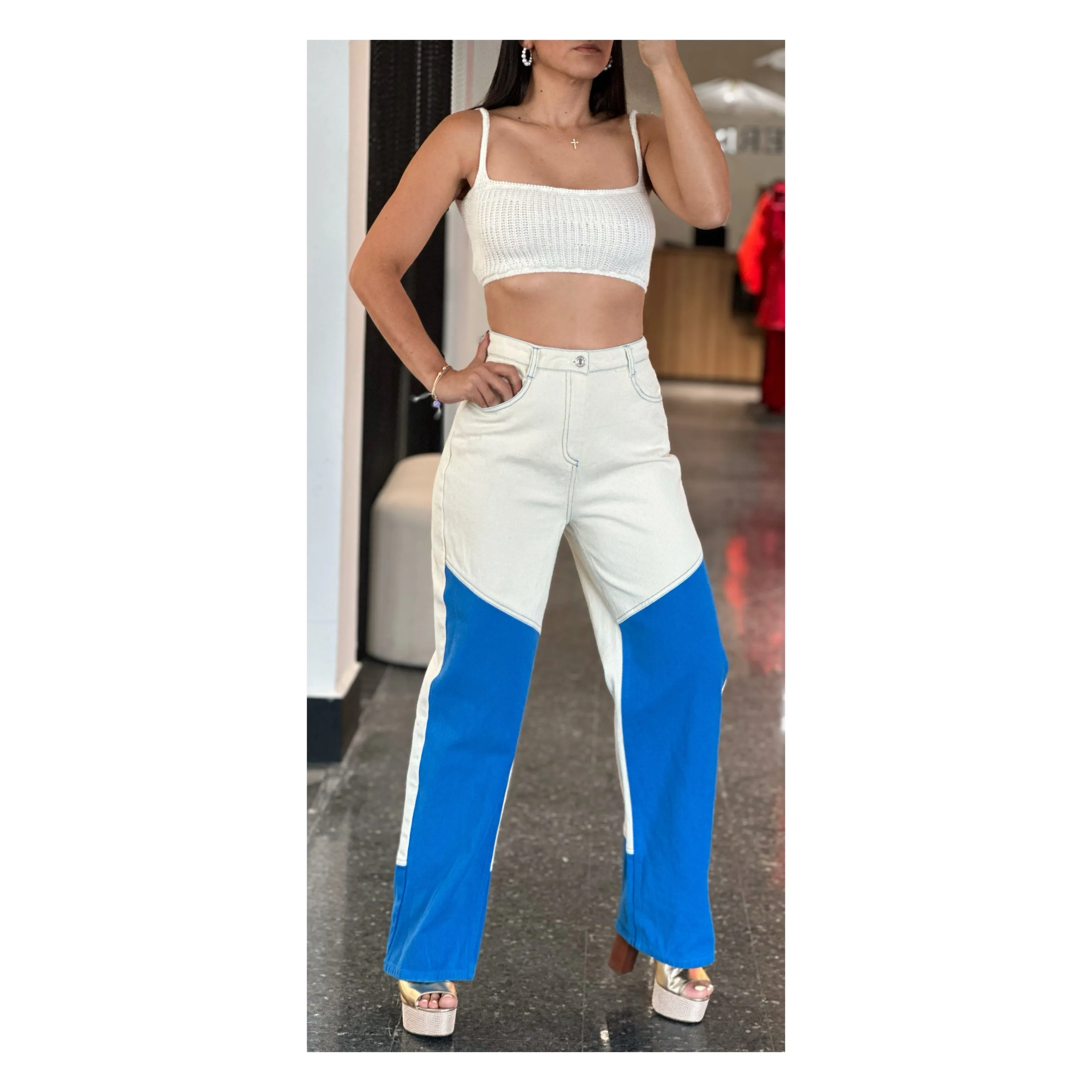 SJ - Color Block Jeans