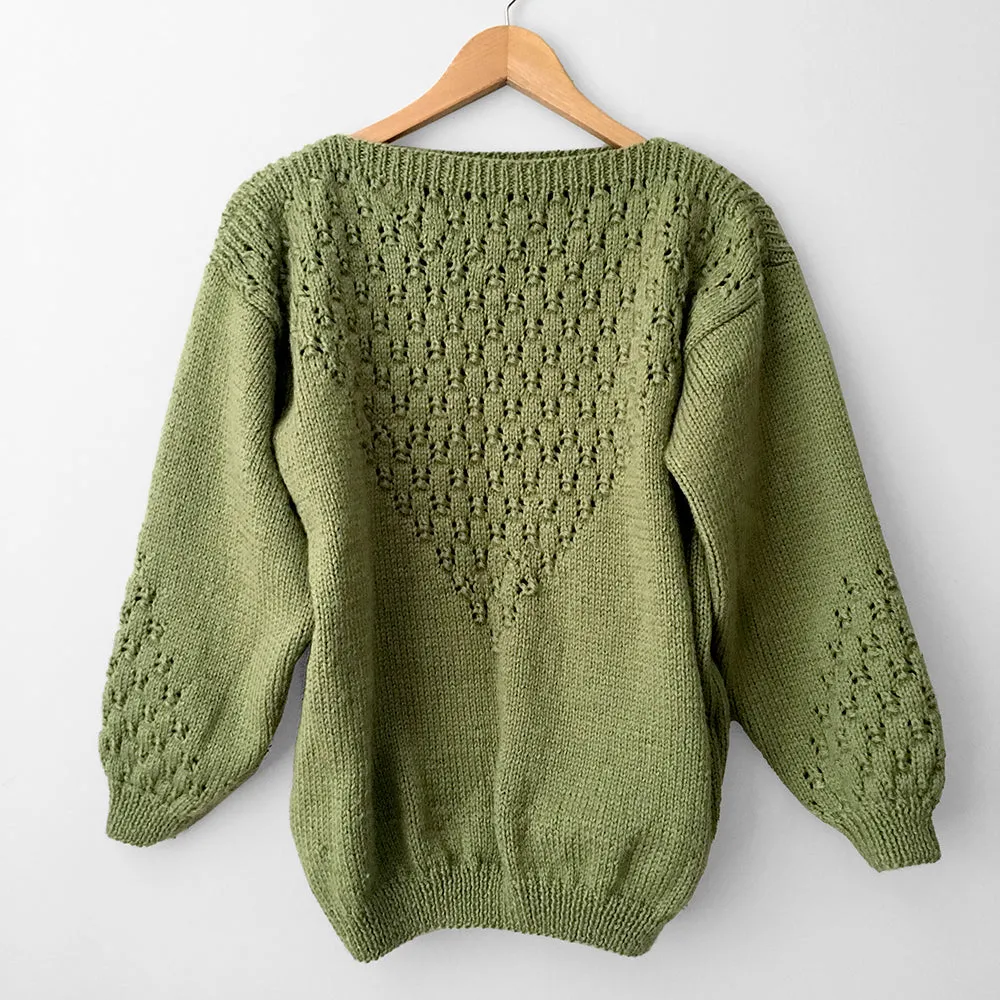 Slouchy Sage Drop-Shoulder Sweater