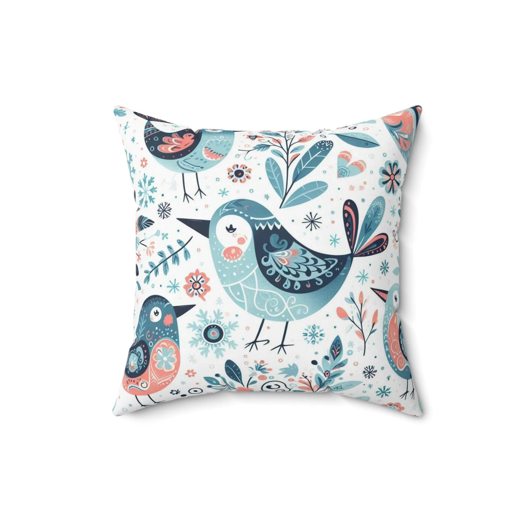 Snow Bird - Spun Polyester Square Pillow