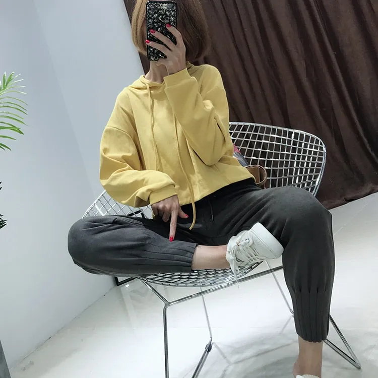 Soft Suede Harem Pants