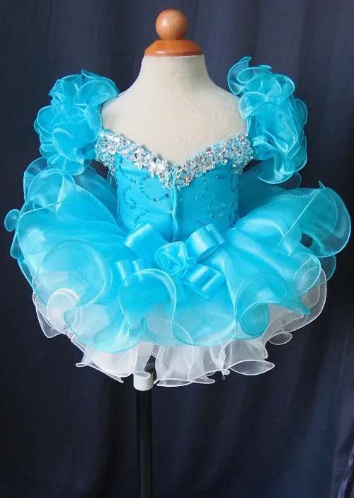 Stunning Beaded Bodice Little Girl/Baby Miss Cupcake Pageant Dress