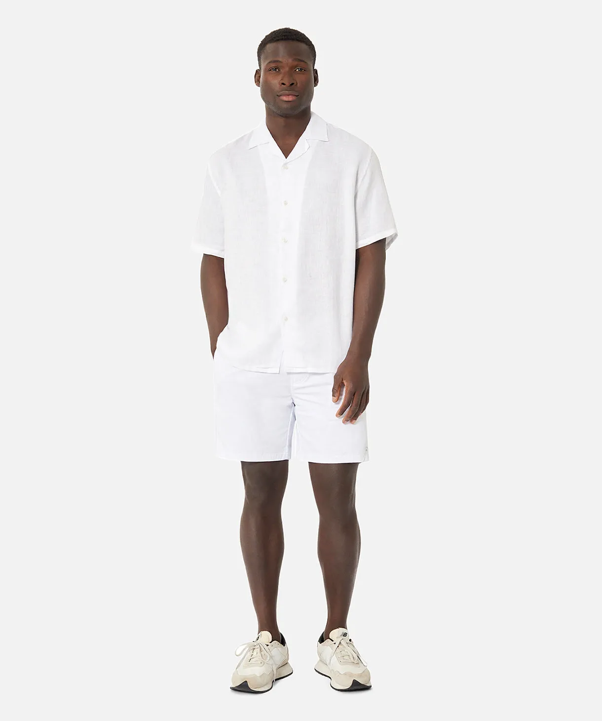The Del Sur Linen S/s Shirt - White