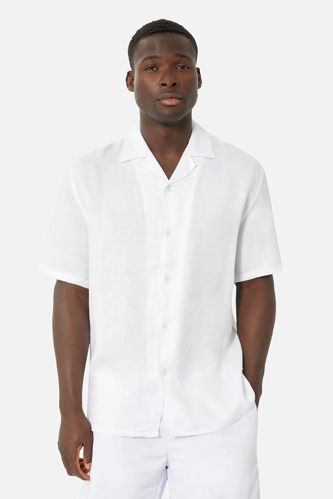 The Del Sur Linen S/s Shirt - White