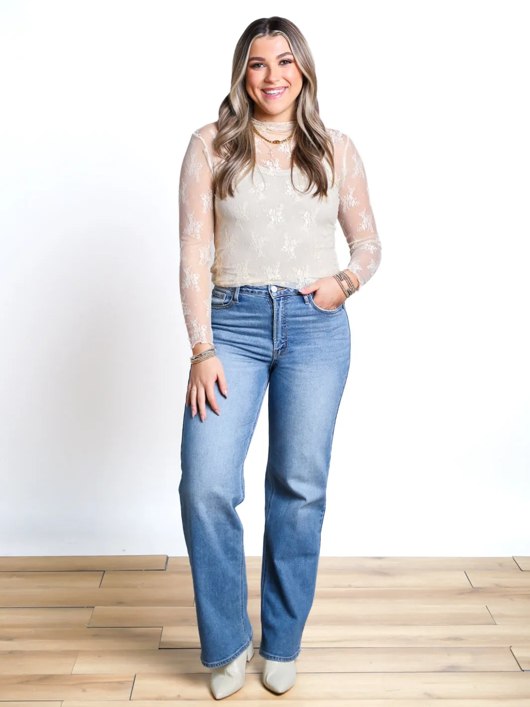 The First Look Long Sleeve Lace Top
