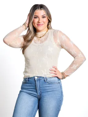 The First Look Long Sleeve Lace Top