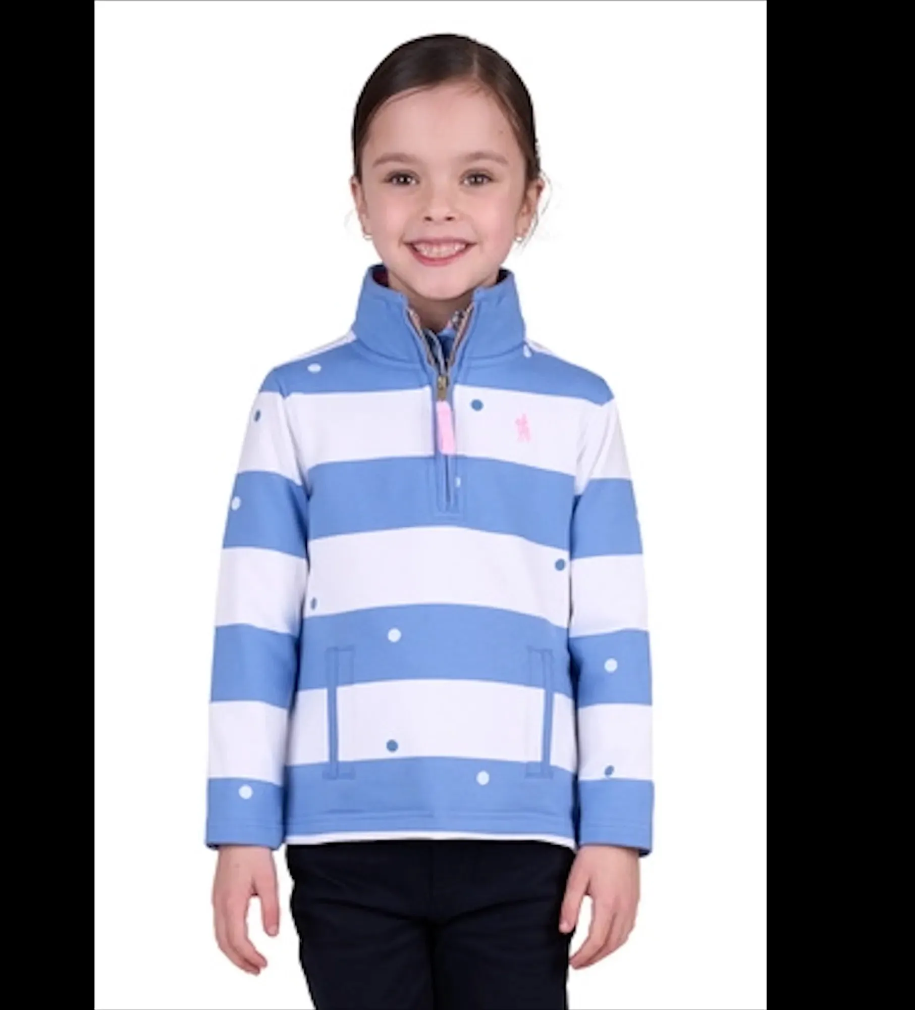Thomas Cook Girls Eden 1/4 Zip Rugby - Blue