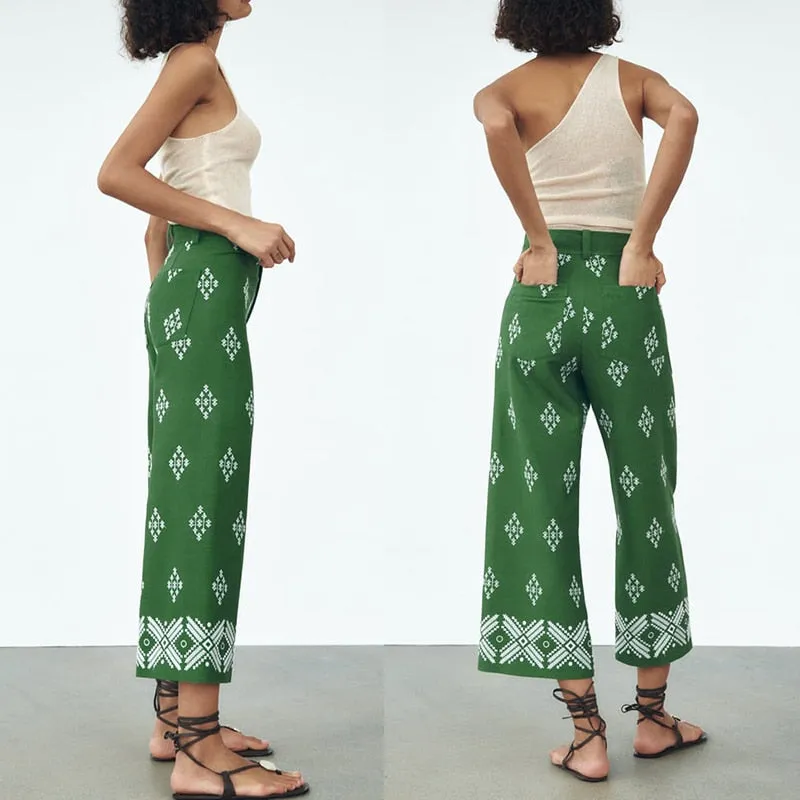 Tia Marrakesh Wide Leg Cropped Pants - 4 Colors