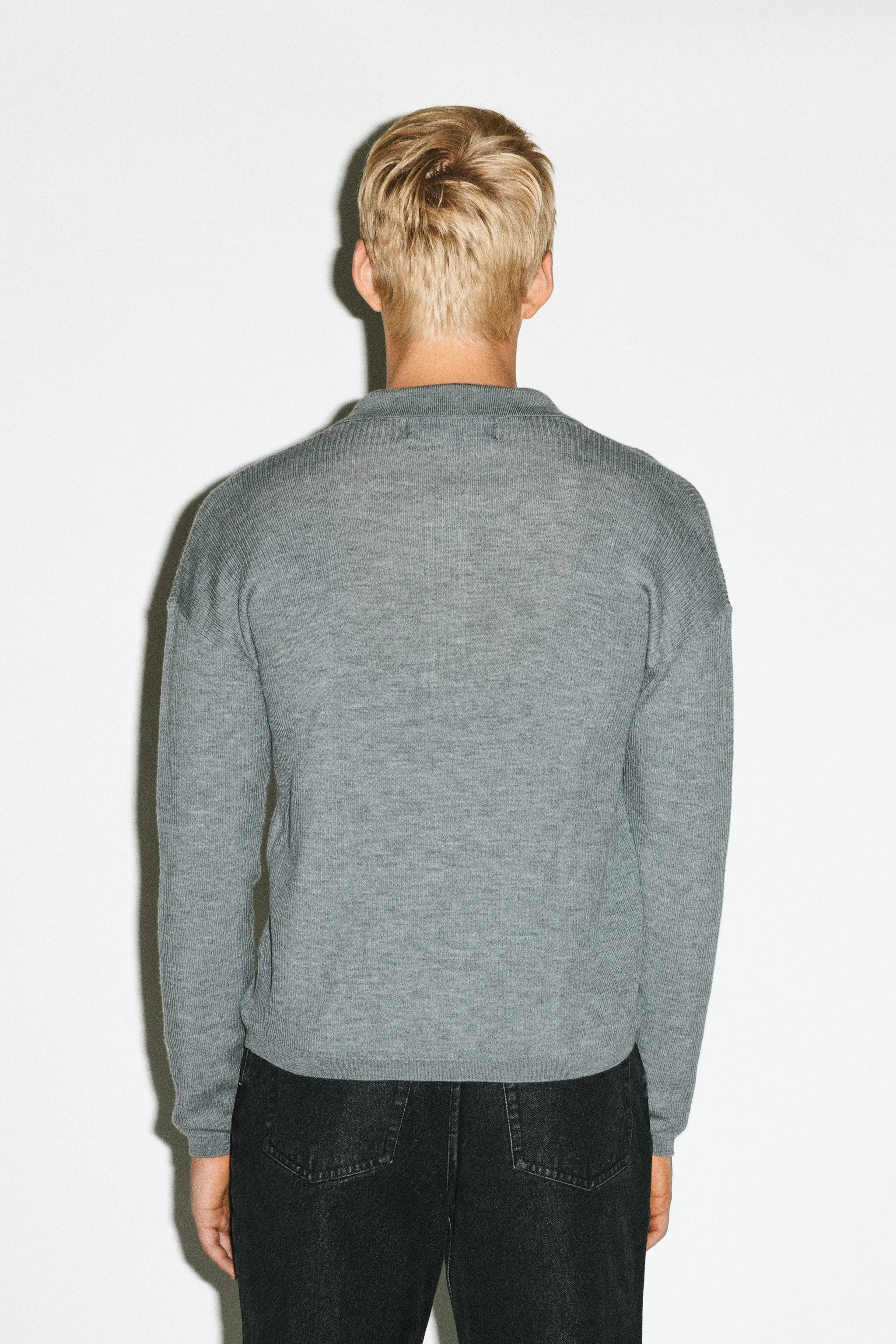 Tower Baby Cardigan  |  Grey Melange