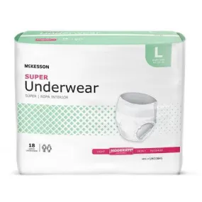 Underwear McKesson Super Cloth Back LG 44-58" (18/Bag)