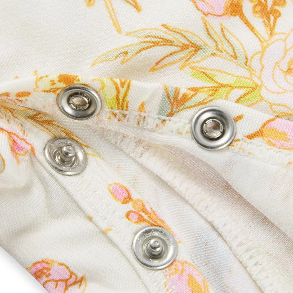 Vintage Floral Bamboo Stretch LS Romper
