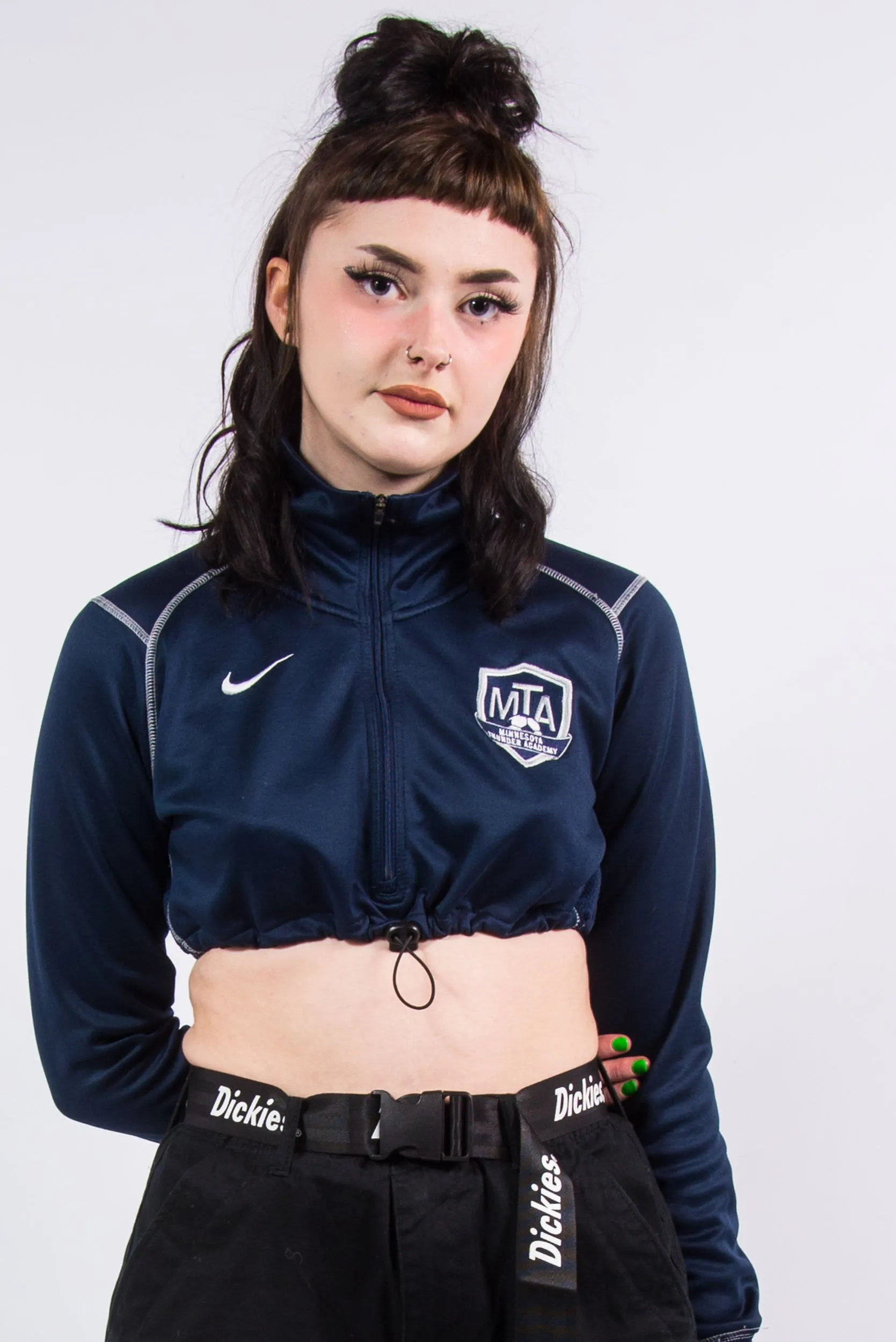 Vintage Nike 1/4 Zip Cropped Tracksuit Jacket