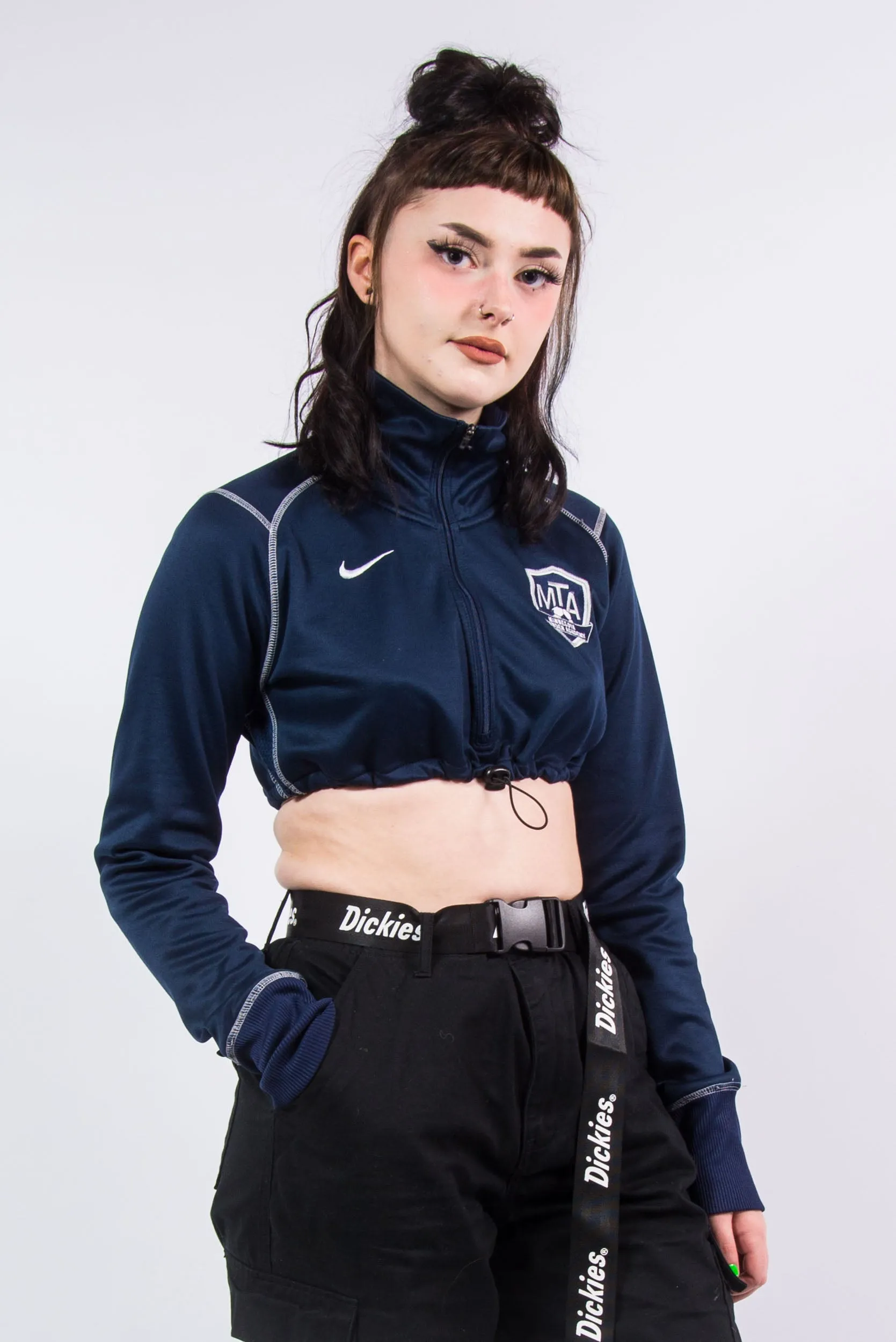 Vintage Nike 1/4 Zip Cropped Tracksuit Jacket