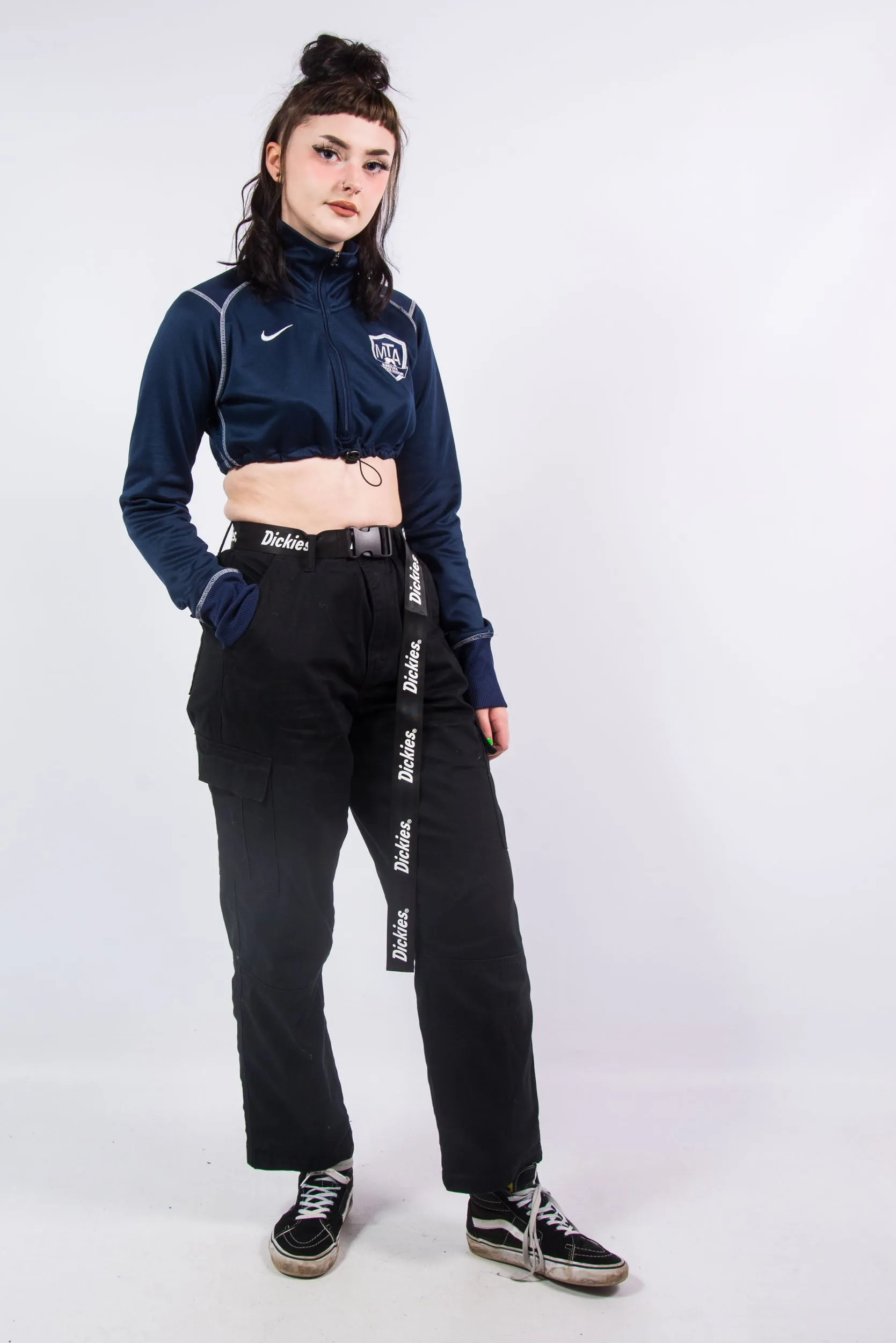 Vintage Nike 1/4 Zip Cropped Tracksuit Jacket