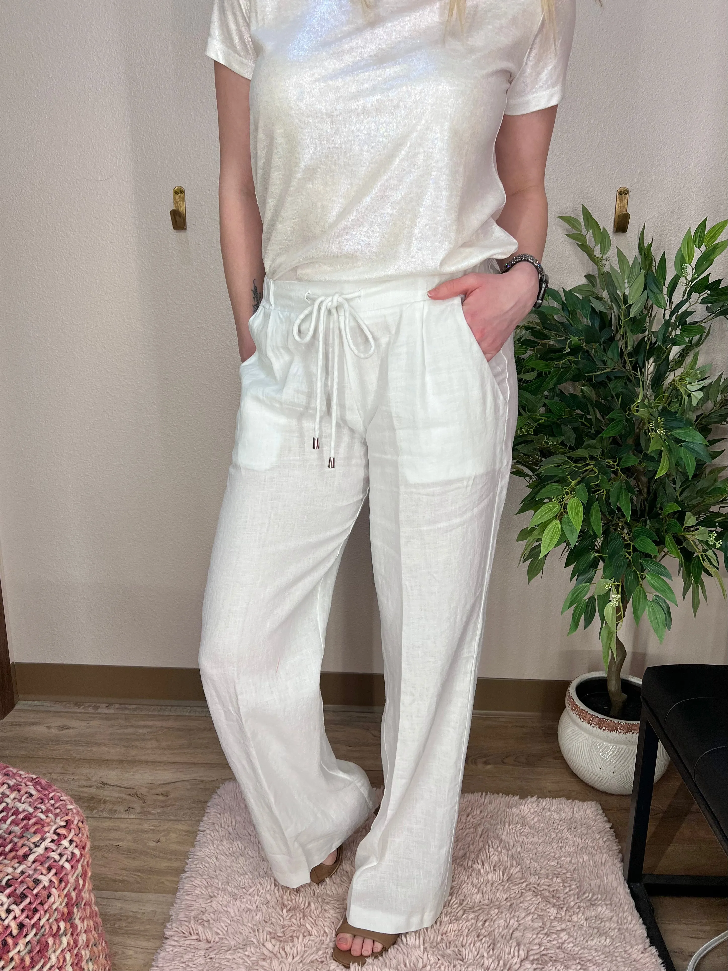 White Linen Pants
