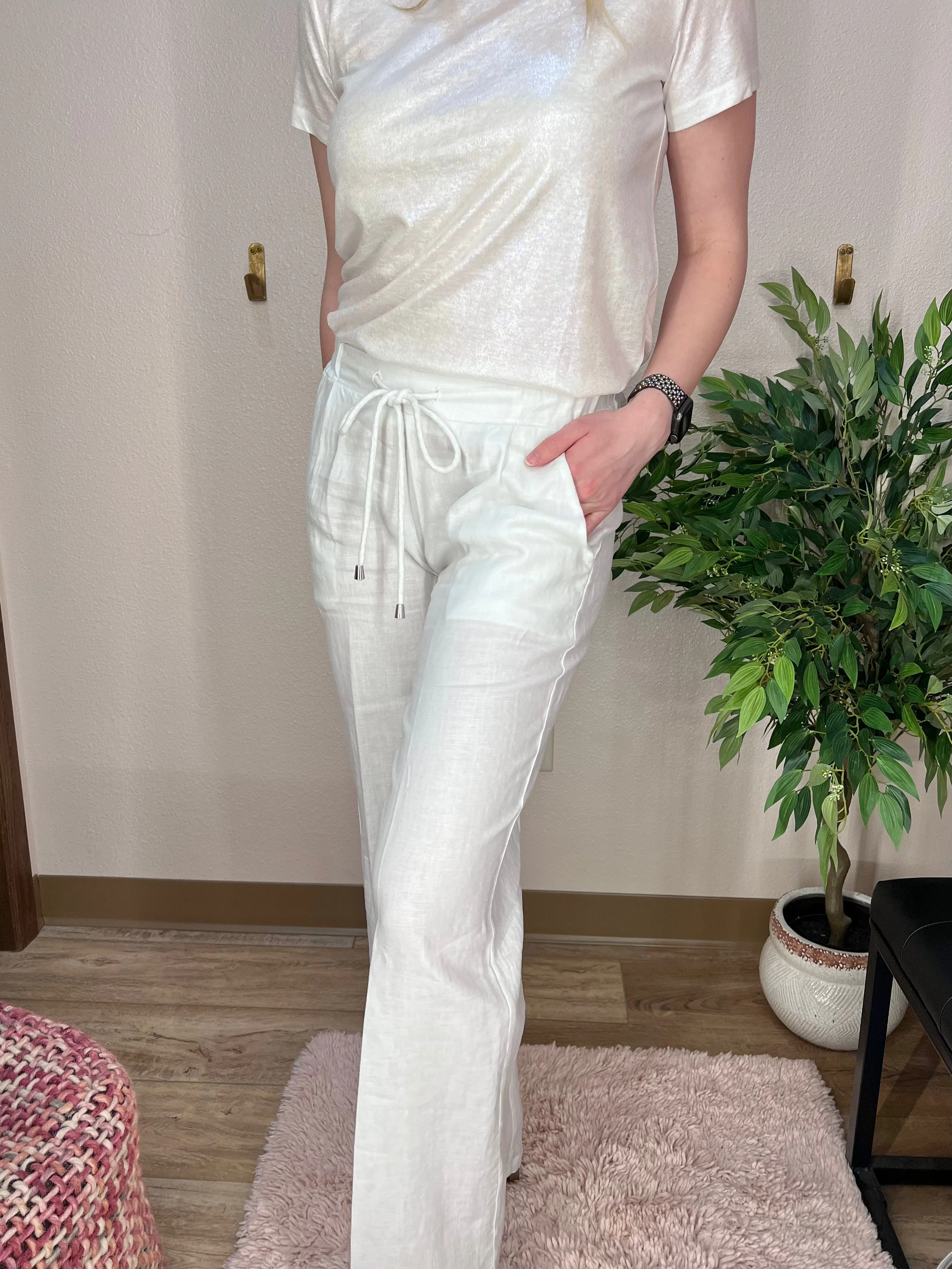 White Linen Pants