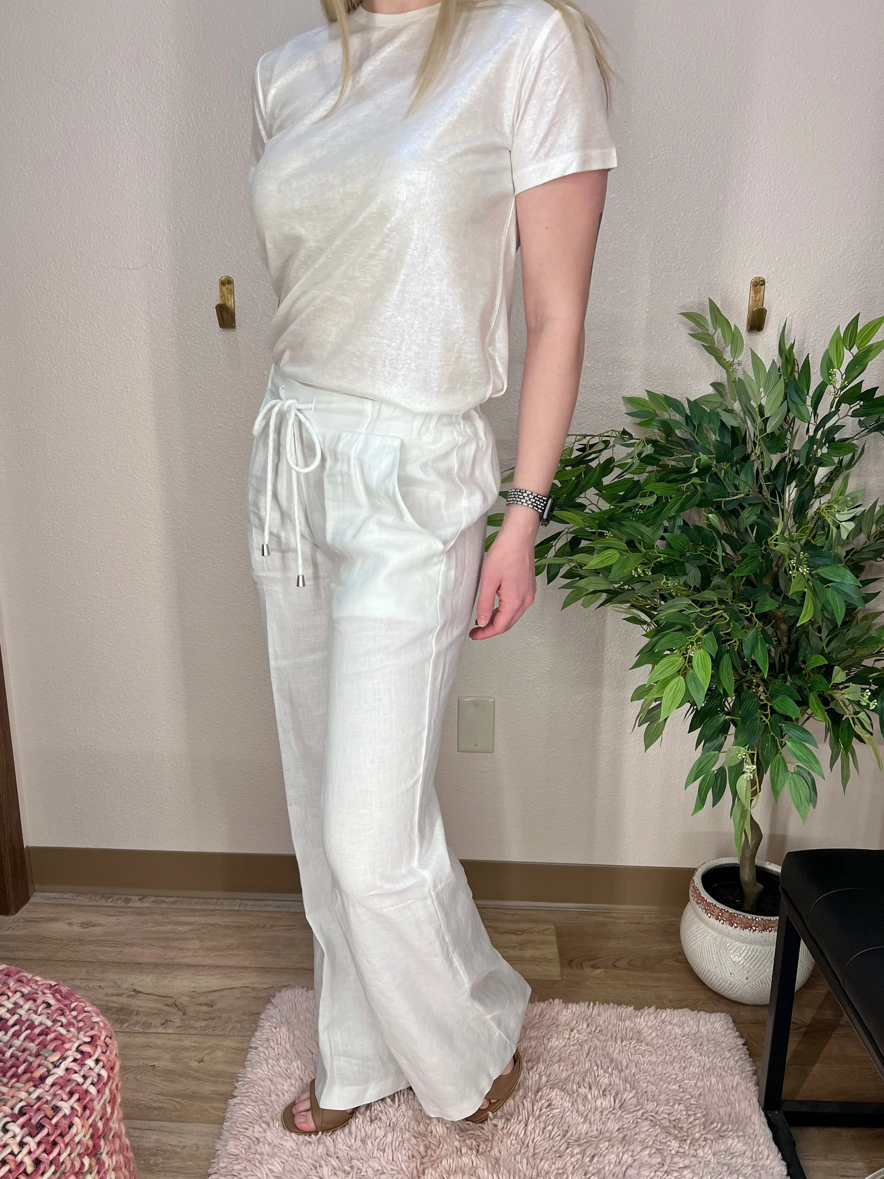 White Linen Pants