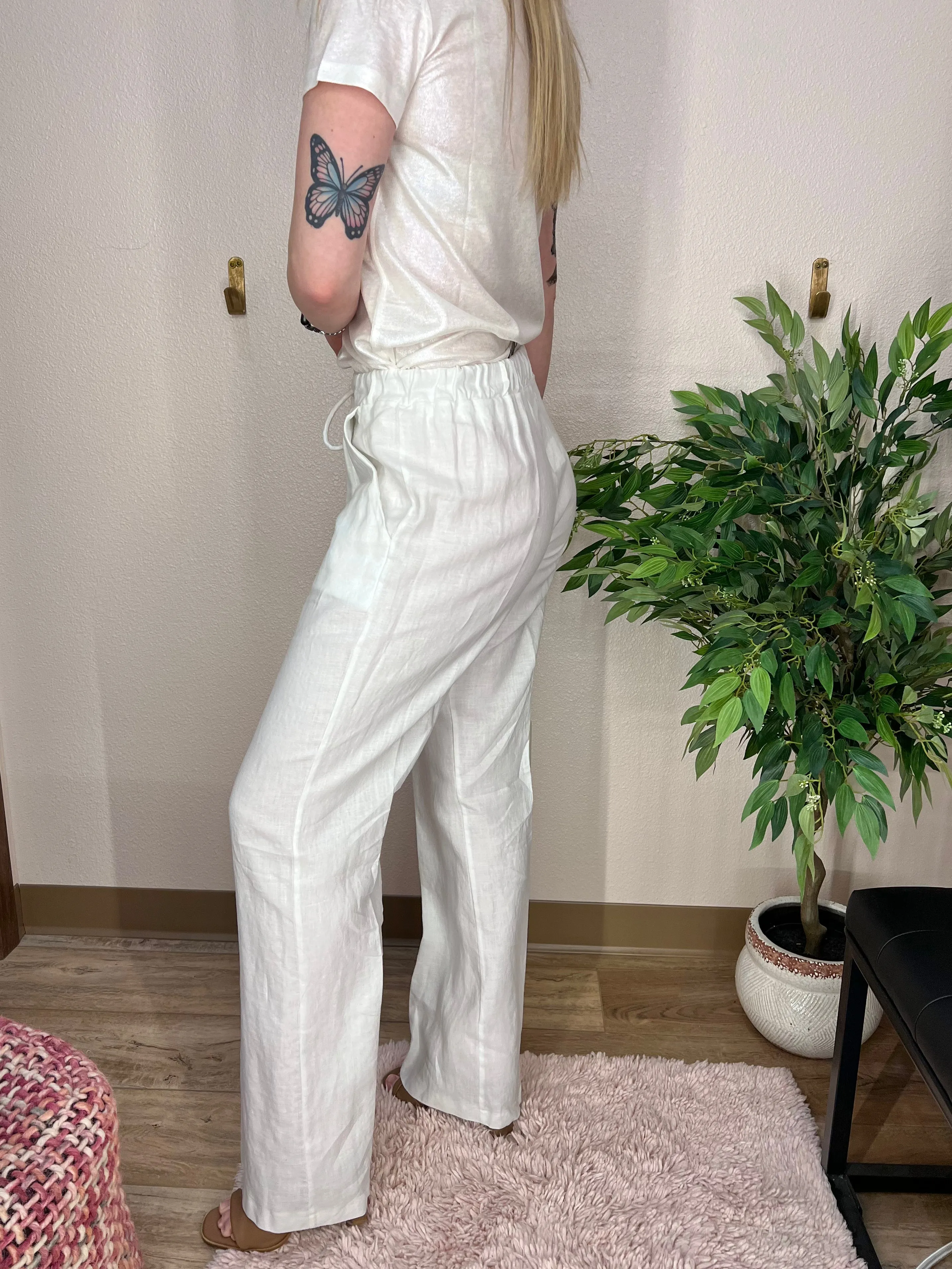 White Linen Pants