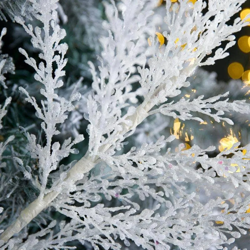 White Mini Glitter Leaf Bush - 60cm